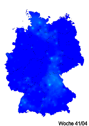Grippe-Welle im Winter 2004-2005 (Quelle: RKI Berlin)